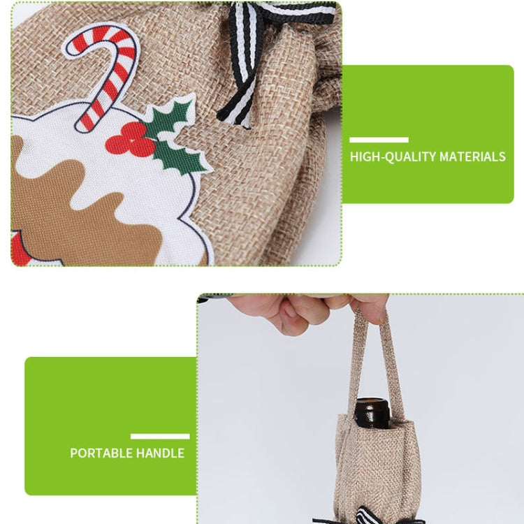 Christmas Decoration Supplies Tote Bottle Cover Champagne Red Wine Bag(Top Hat)