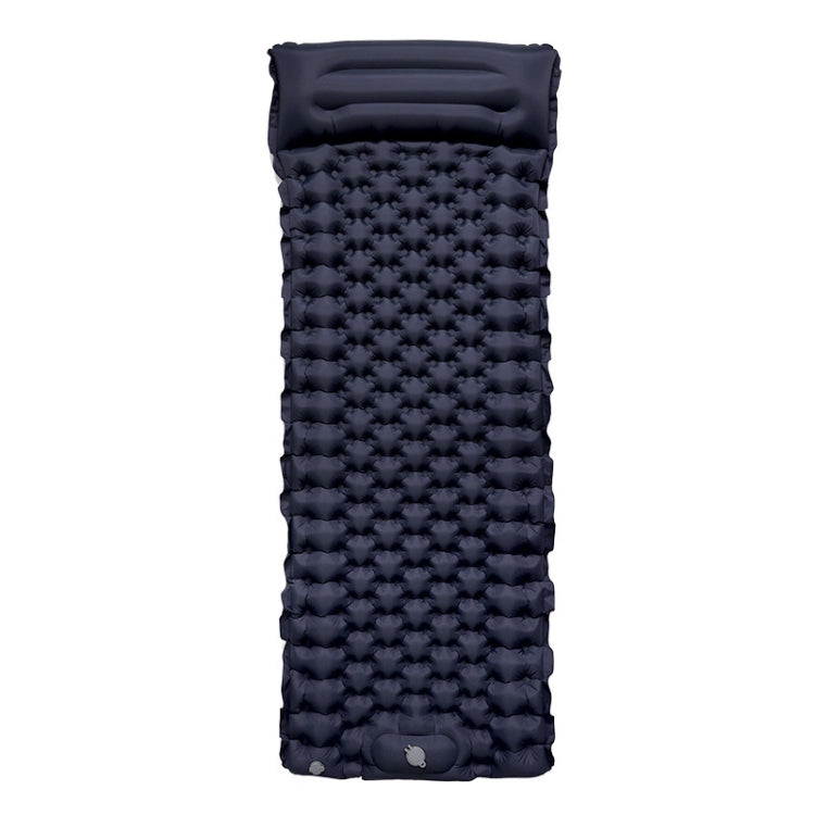 TPU Inflatable Sleeping Pad Camps Outdoor Waterproof Single Travel Cushion(Navy)