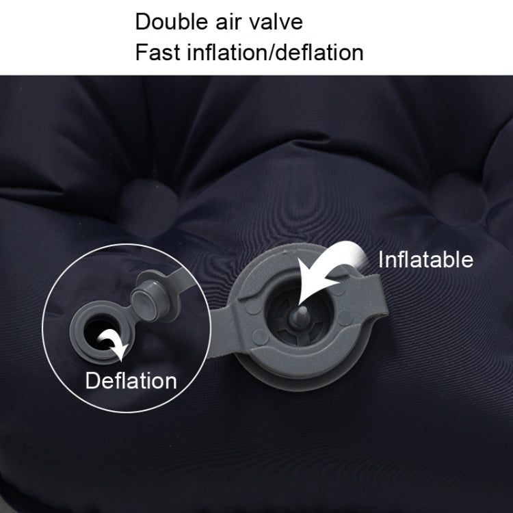 TPU Inflatable Sleeping Pad Camps Outdoor Waterproof Single Travel Cushion(Navy)