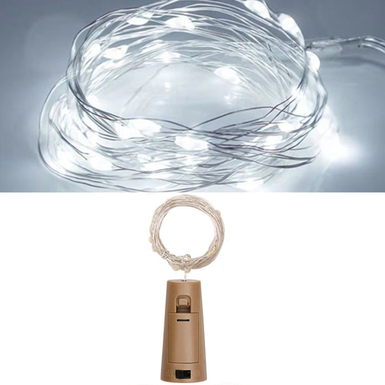 LED Wine Cork Christmas Decorative String Lights, Spec: 2m 20 lights(White)