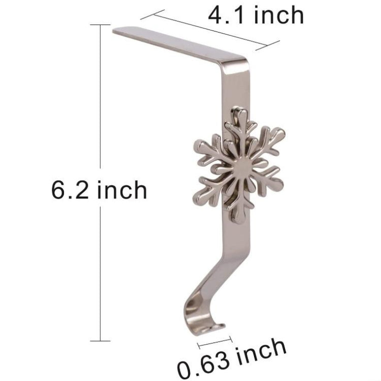 Christmas Cartoon Wrought Iron Socks Fireplace Decorative Hook(Silver Deer)
