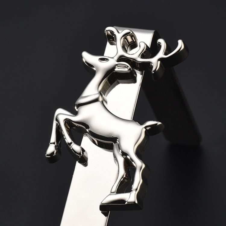Christmas Cartoon Wrought Iron Socks Fireplace Decorative Hook(Silver Deer)
