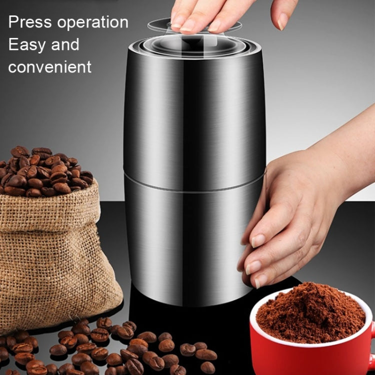 Household Electric Grinder Coffee Grain Mixer, Style: Stainless Steel Shell 50g US Plug
