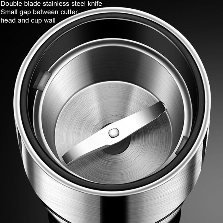 Household Electric Grinder Coffee Grain Mixer, Style: Stainless Steel Shell 50g EU Plug