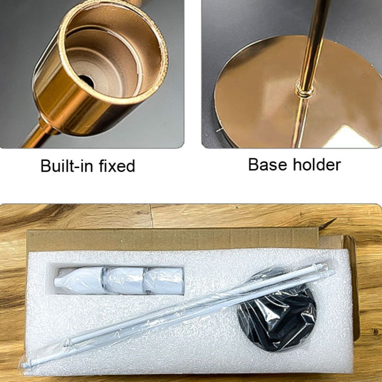 3 PCS / Set Home Decoration Wedding Wrought Iron Candle Holder, Style: Thin Bottom (Gold)