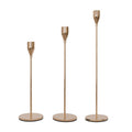 3 PCS / Set Home Decoration Wedding Wrought Iron Candle Holder, Style: Thick Bottom (Gold)