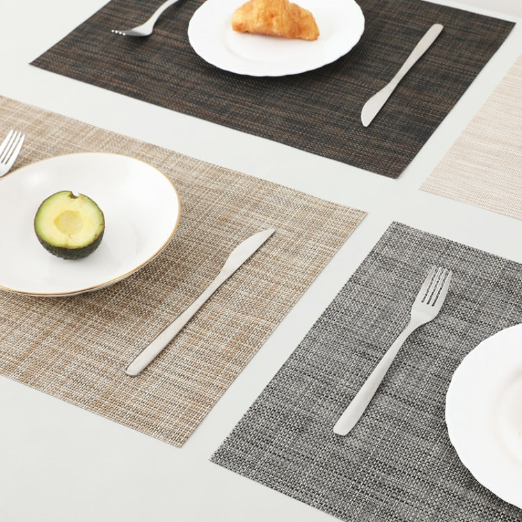 PVC Woven Antibacterial Mildew Proof Heat Insulation Coaster(Black Brown)