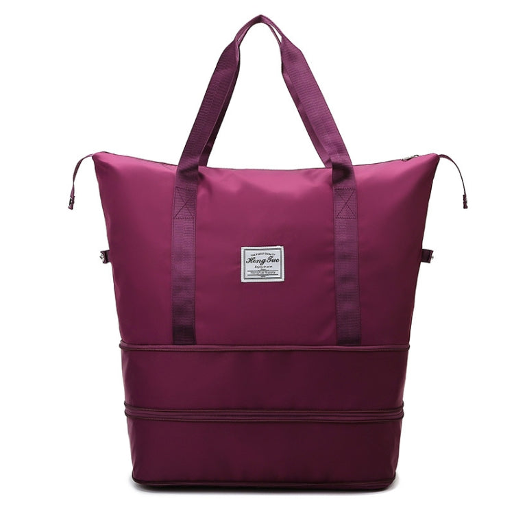 HT-224 Large Capacity Expandable Waterproof Sports Fitness Bag(Purple Red)