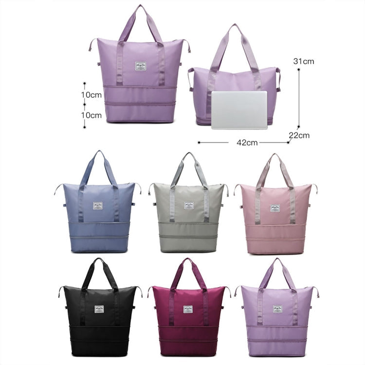 HT-224 Large Capacity Expandable Waterproof Sports Fitness Bag(Taro Purple)