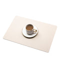 2 PCS PU Waterproof Oilproof Leather Heat Insulation Placemat(Creamy White)