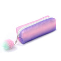 Rainbow Glitter Pen Bag Shimmering Pencil Bag Make-up bag(Purple Iridescence)