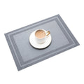Household PVC Woven Western Dining Table Insulation Mat(Smoke Gray)