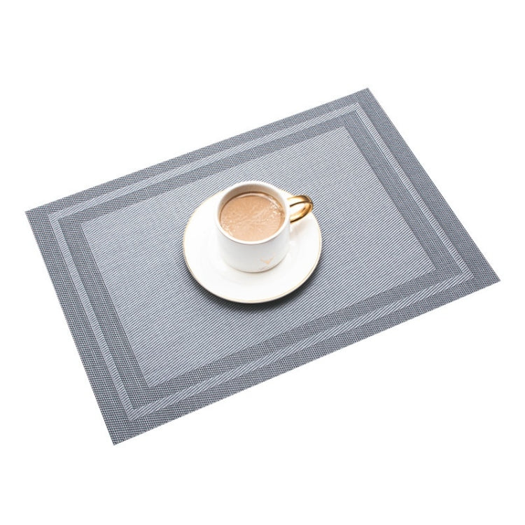 Household PVC Woven Western Dining Table Insulation Mat(Smoke Gray)