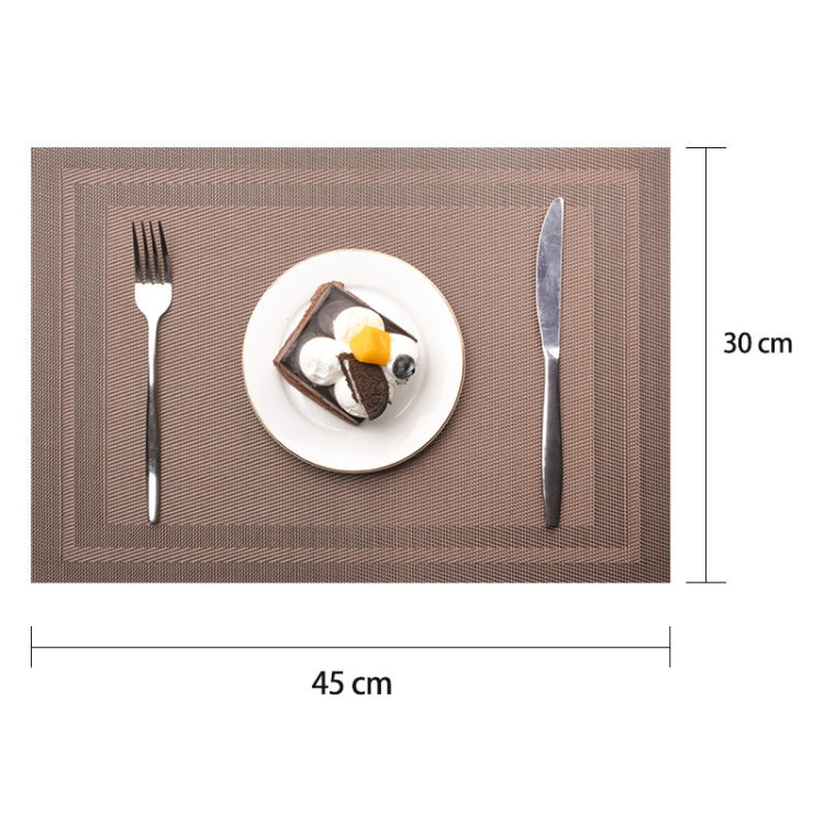 Household PVC Woven Western Dining Table Insulation Mat(Sea Green)