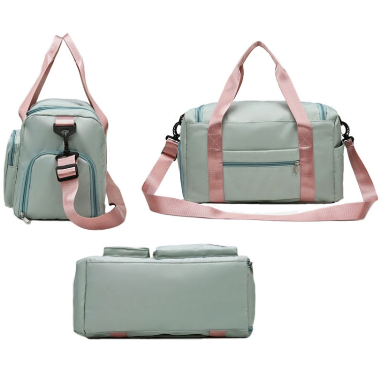 B-X336 Large Capacity Waterproof Travel Gym Bag Luggage Bag, Size: L(Green Pink)