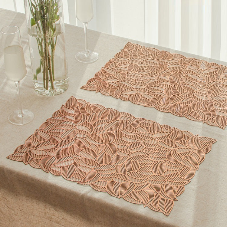 Hollow PVC Table Top Durable Insulated Placemat(Copper)