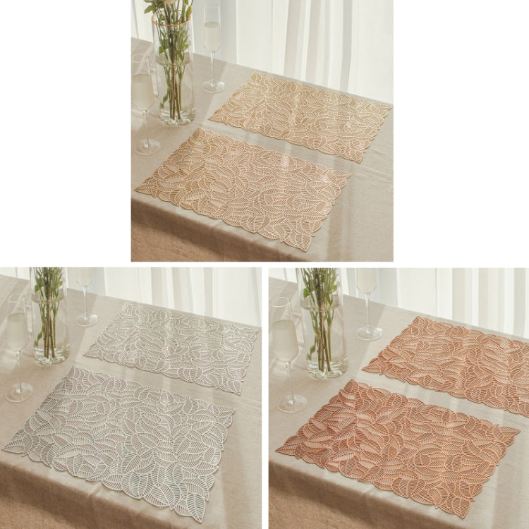 Hollow PVC Table Top Durable Insulated Placemat(Copper)
