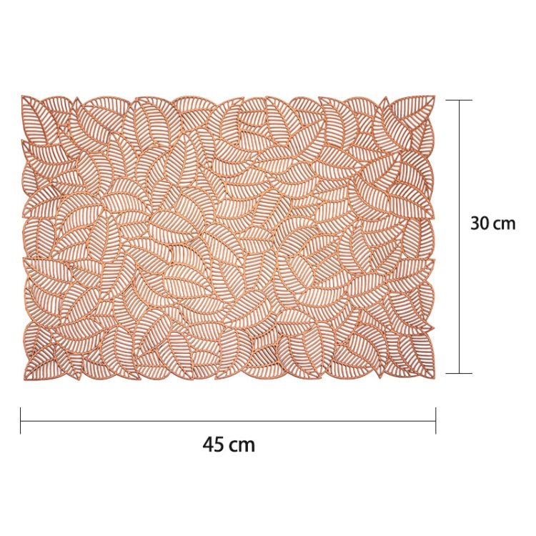 Hollow PVC Table Top Durable Insulated Placemat(Copper)
