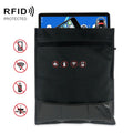 Car Key Signal Shielding Bag Tablet Mobile Phone Privacy Protective Cover Large(Black)