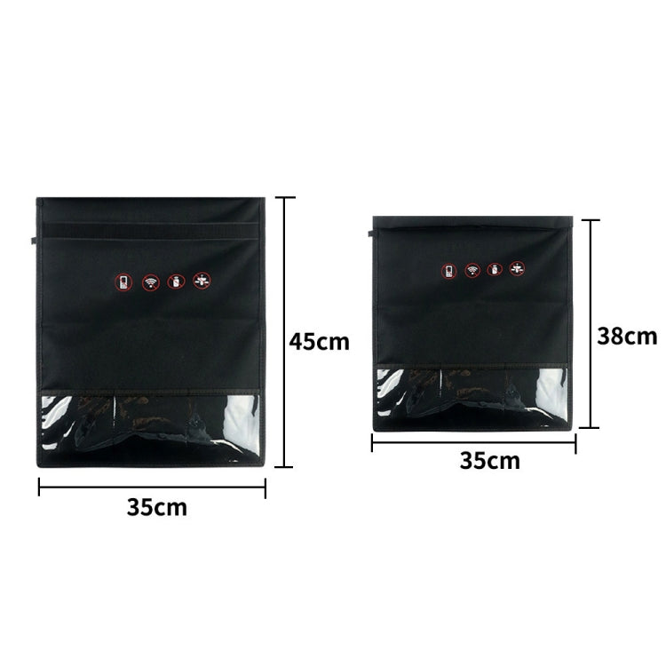 Car Key Signal Shielding Bag Tablet Mobile Phone Privacy Protective Cover Large(Black)