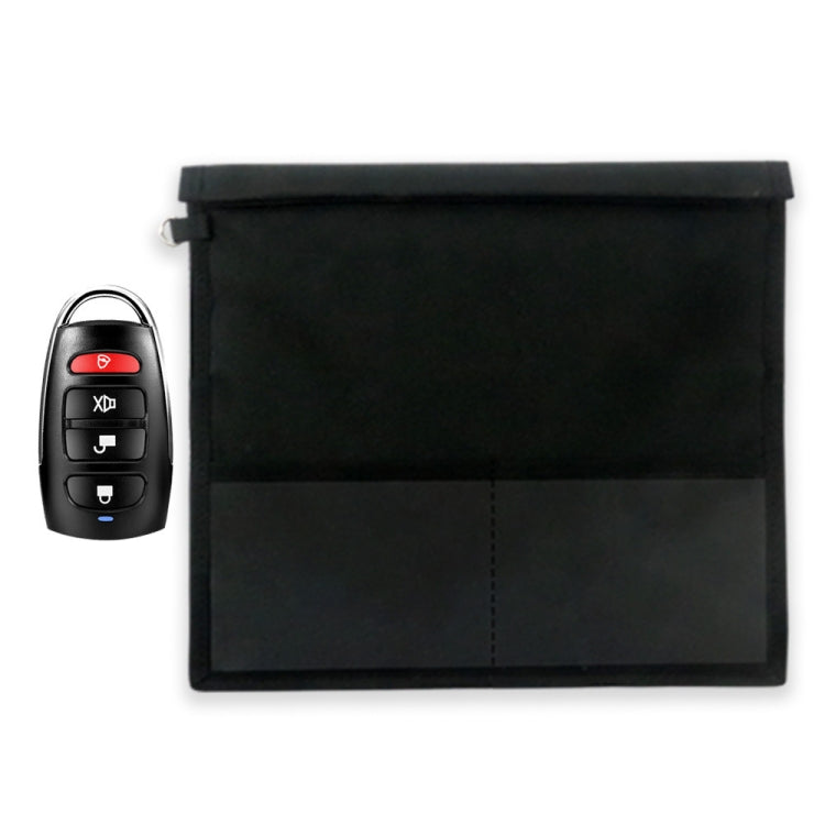 Car Key Signal Shielding Bag Tablet Mobile Phone Privacy Protective Cover Large(Black)
