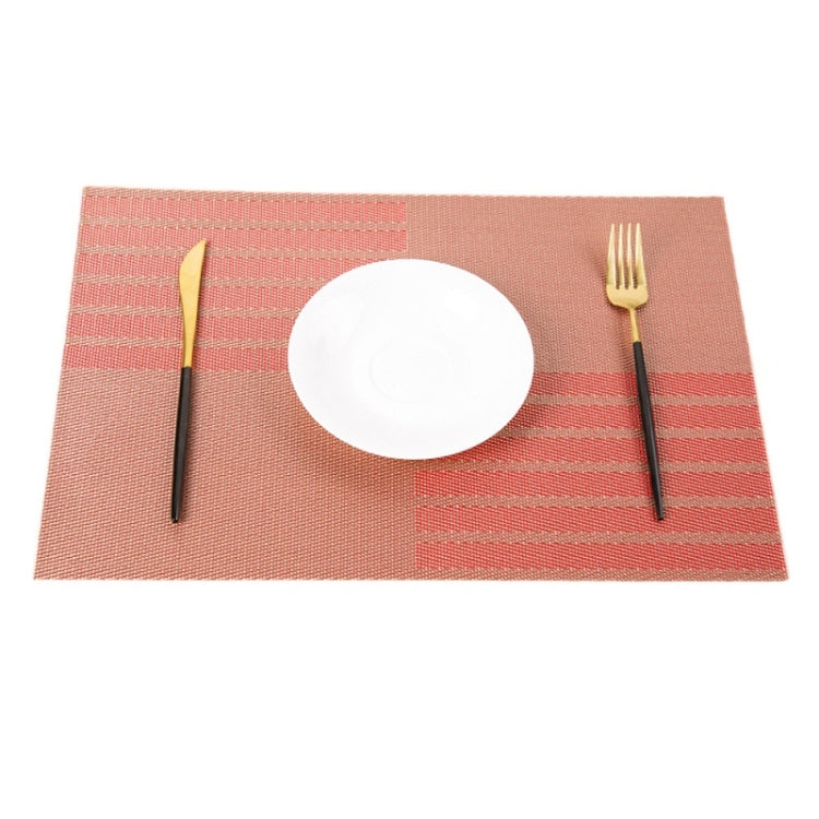 2 PCS PVC Table Top Thermal Insulation Placemat(Red)