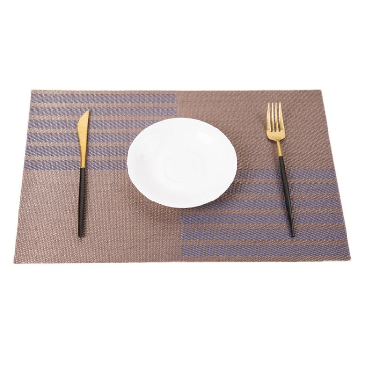 2 PCS PVC Table Top Thermal Insulation Placemat(Blue)