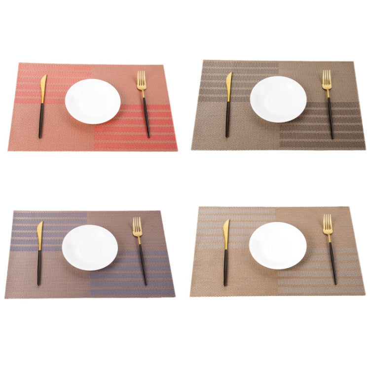 2 PCS PVC Table Top Thermal Insulation Placemat(Red)