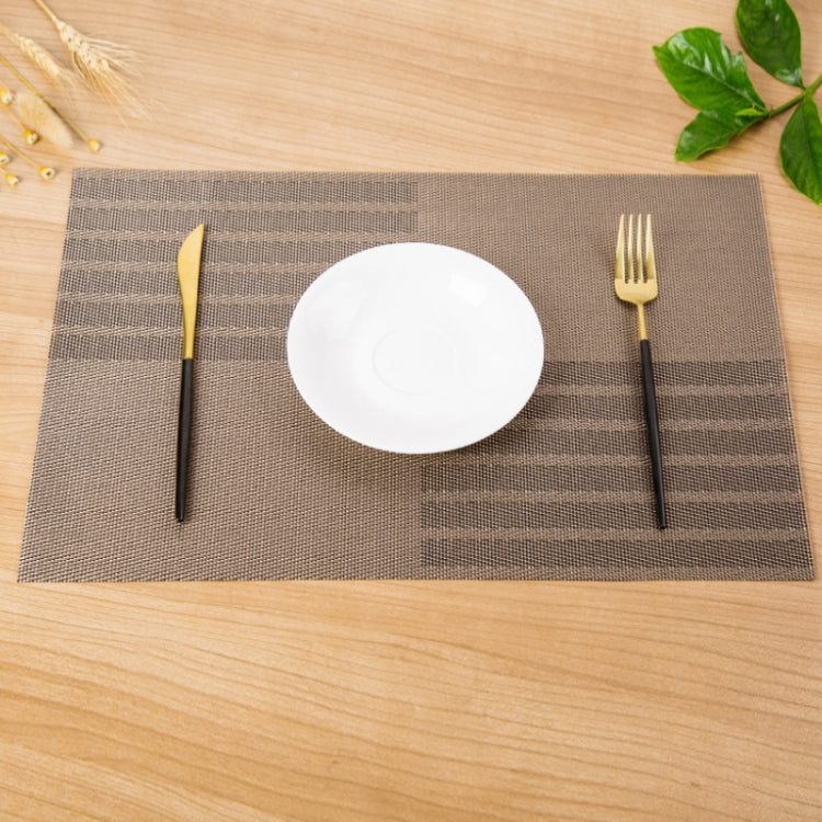2 PCS PVC Table Top Thermal Insulation Placemat(Grey)