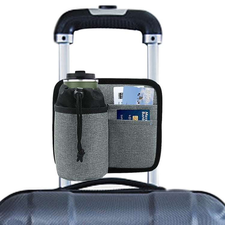 Luggage Storage Cup Holder Air Ticket Storage Bag(Gray)