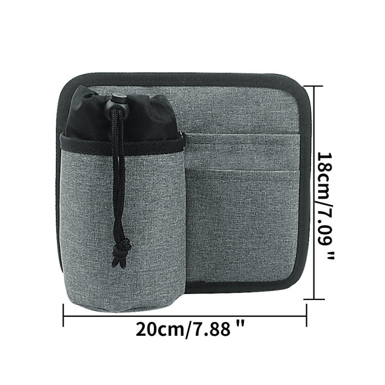 Luggage Storage Cup Holder Air Ticket Storage Bag(Gray)