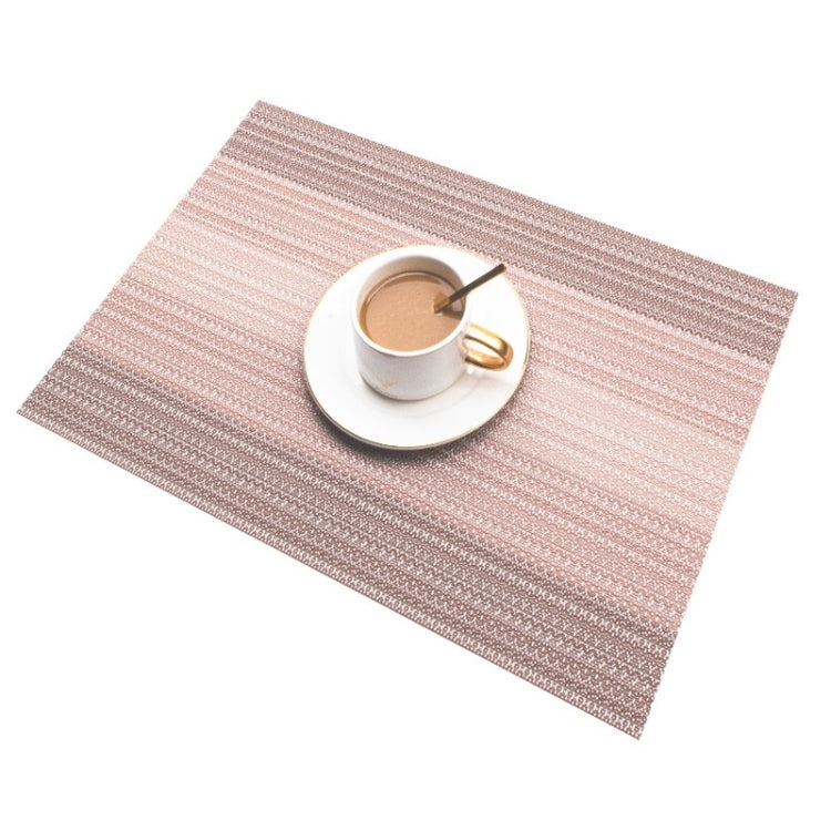 Christmas Gradient Thickening Woven PVC Heat Insulation Pad(Coffee)