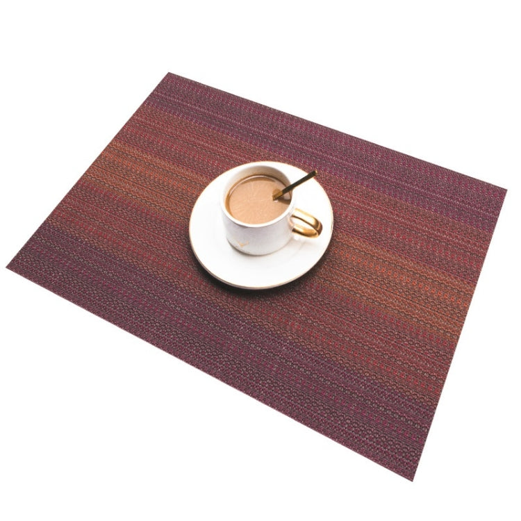 Christmas Gradient Thickening Woven PVC Heat Insulation Pad(Red)