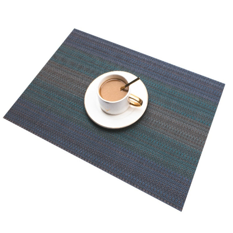 Christmas Gradient Thickening Woven PVC Heat Insulation Pad(Dark Blue)