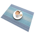 Christmas Gradient Thickening Woven PVC Heat Insulation Pad(Light Blue)