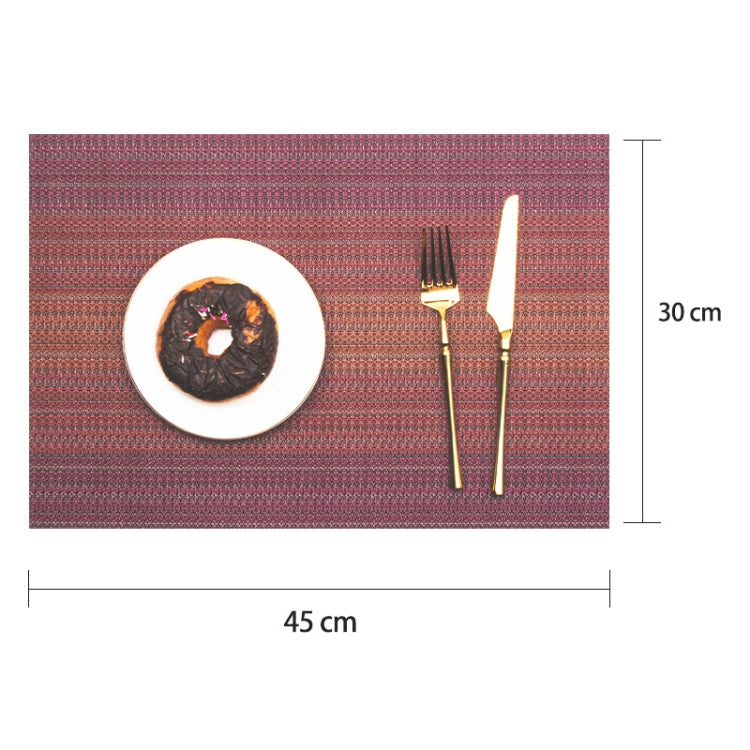 Christmas Gradient Thickening Woven PVC Heat Insulation Pad(Coffee)