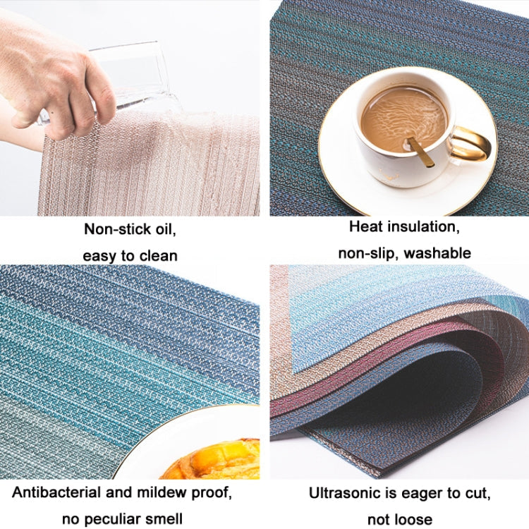 Christmas Gradient Thickening Woven PVC Heat Insulation Pad(Dark Blue)
