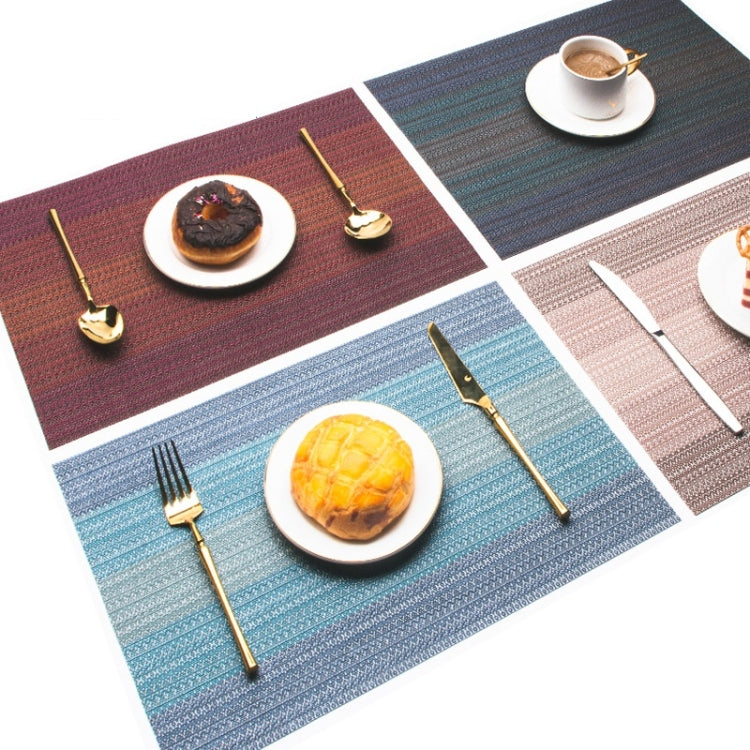 Christmas Gradient Thickening Woven PVC Heat Insulation Pad(Coffee)