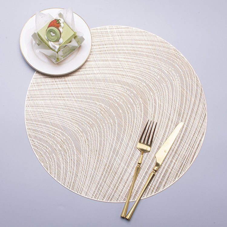 Hollow Bronzing PVC Heat Insulation Table Mat(Gold)