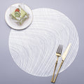 Hollow Bronzing PVC Heat Insulation Table Mat(Silver)