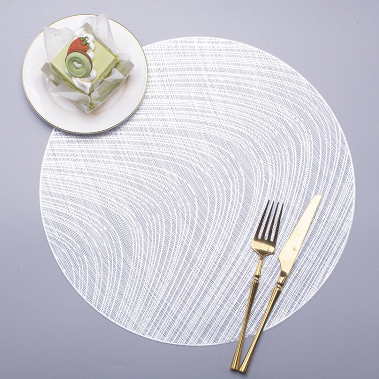 Hollow Bronzing PVC Heat Insulation Table Mat(Silver)