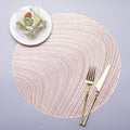 Hollow Bronzing PVC Heat Insulation Table Mat(Rose Gold)