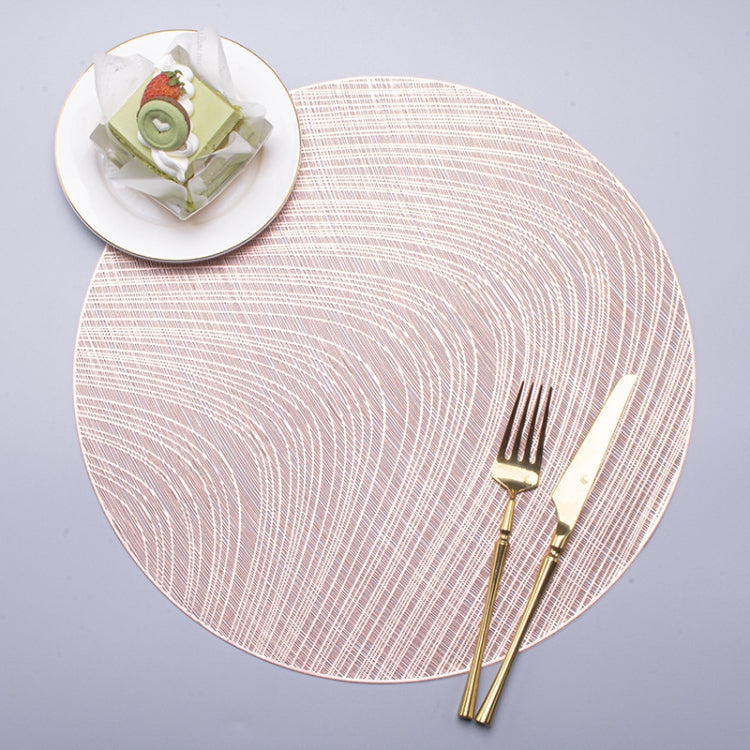 Hollow Bronzing PVC Heat Insulation Table Mat(Rose Gold)