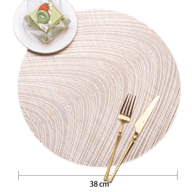Hollow Bronzing PVC Heat Insulation Table Mat(Rose Gold)