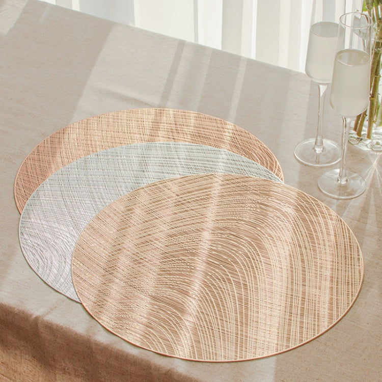 Hollow Bronzing PVC Heat Insulation Table Mat(Silver)