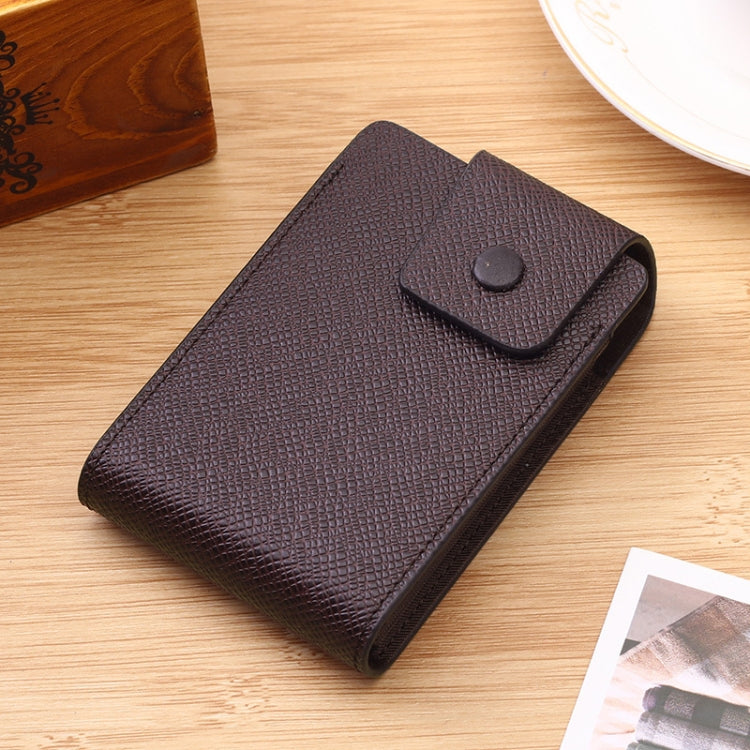 Organ Card Holder Large-capacity Card Sleeve For Men And Women, Color: Horizontal Coffee