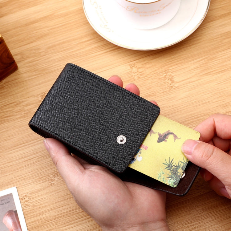 Organ Card Holder Large-capacity Card Sleeve For Men And Women, Color: Horizontal Coffee