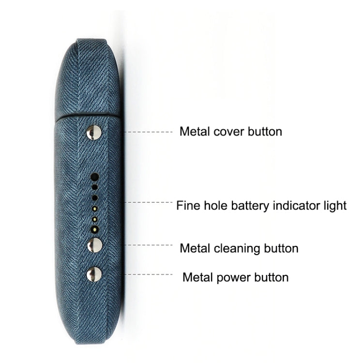 Electronic Cigarette Denim Protective Case For IQO 2.4 Plus(Black)