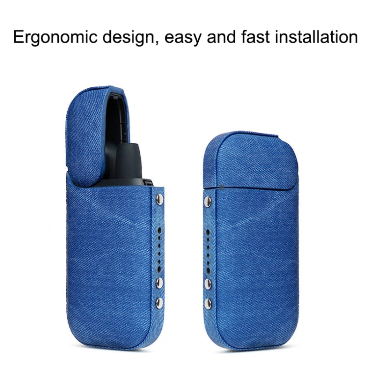 Electronic Cigarette Denim Protective Case For IQO 2.4 Plus(Light Blue)