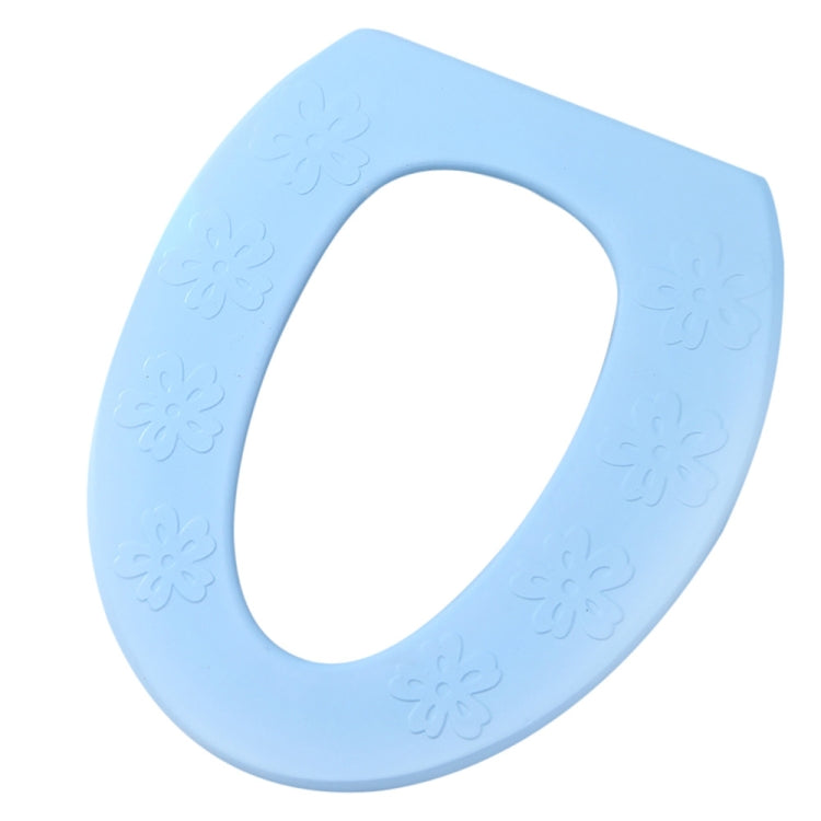 High Foam EVA Waterproof Thickened O-Type Toilet Cushion, Size: 40x34.5cm(Flower Blue)